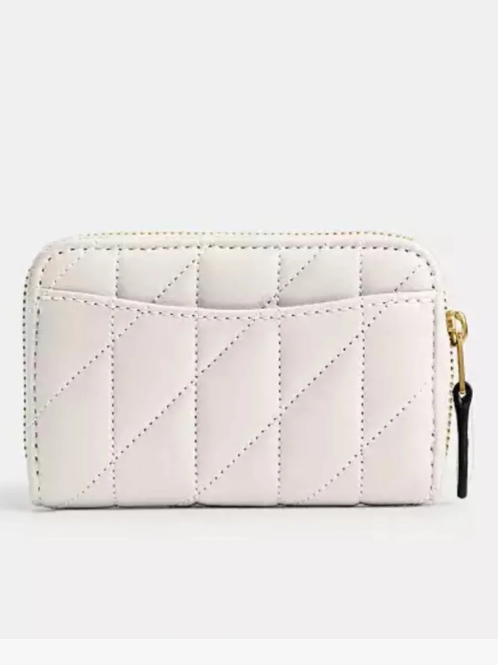 Essential Small Zip Around Card Case With Pillow Quilting
